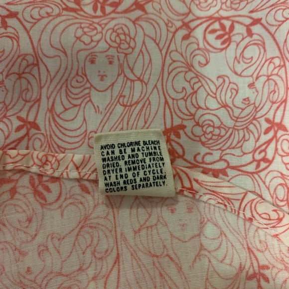 Must See *RARE* VTG Mr Wrangler Pink & White Hippy Girl Print Button Up Unisex - Picture 7 of 9